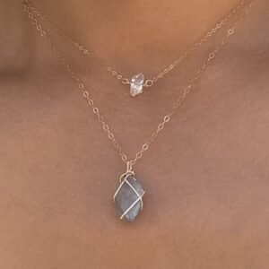 Mishka's custom Sterling Silver aquamarine stack