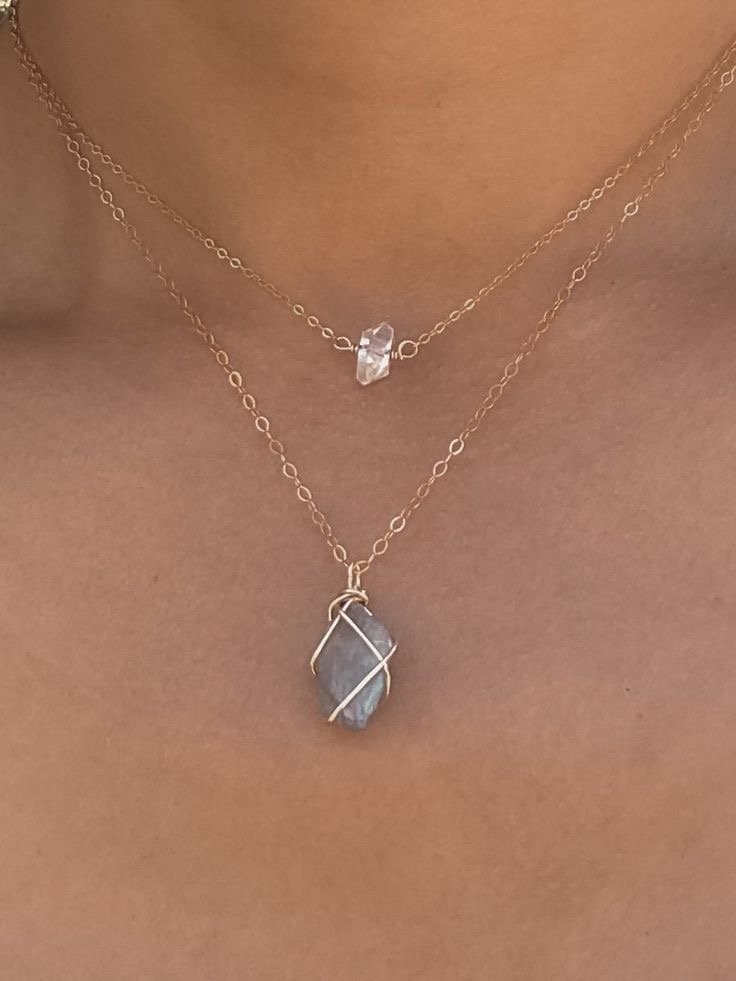 Mishka's custom Sterling Silver aquamarine stack